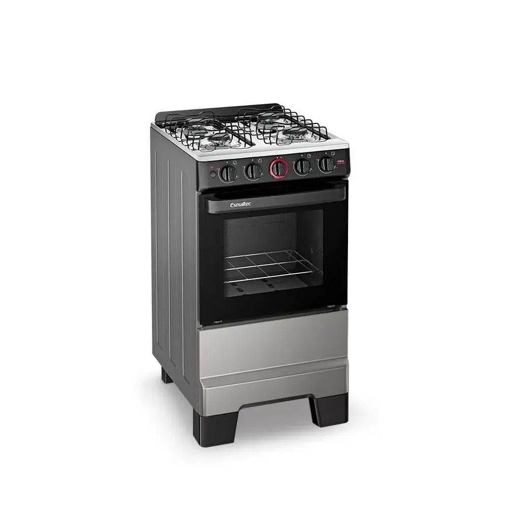 FOGAO 4 BOCAS ESMALTEC IDEAL SUPER F4IAI 4121 INOX
