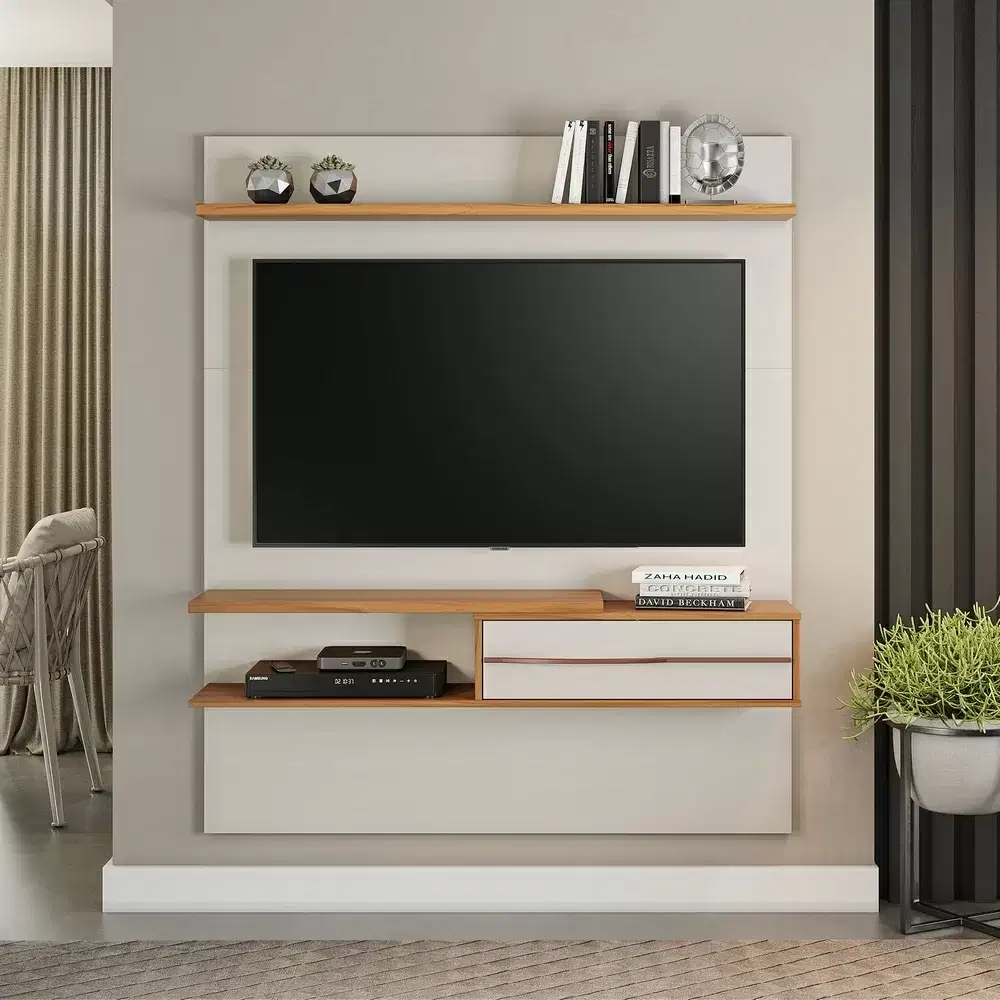PAINEL 1.35M PARA TV ATE 55 NT 1155 250 OFF WHITE/FREIJO A160XL135XP29 36KG NOTAVEL