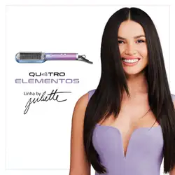 Escova Alisadora By Juliette Mondial Azul e Rosa EA-JU-03 BIVOLT