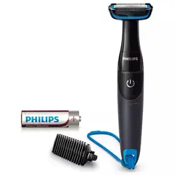 APARADOR DE PELOS DO CORPO PHILIPS BODYGROOM SERIES 1000 BG1024/16 PILHA A PROVA DAGUA PRETO/AZUL