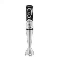 Mixer Turbo Inox Mondial Preto e Inox 500W M-16-BI 220