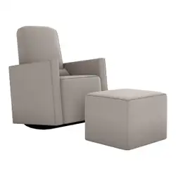 Poltrona de Balanço 66cm com Puff Multimóveis CR45268 Bege Bege
