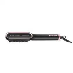 Escova Alisadora Black Rose Mondial Preto e Rose EA-07 BIVOLT