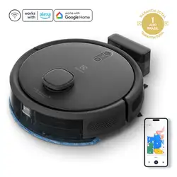 Robô Aspirador Electrolux 4 em 1 Wi-Fi Experience até 1h40 Mapeamento Preto (ERB60) Bivolt