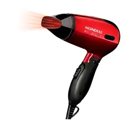 Secador Maxis Travel Mondial Vermelho e Preto 1200W SC-10 BIVOLT