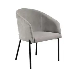 Poltrona Decorativa com Pés de Ferro Multimóveis CR7010 Cinza Cinza