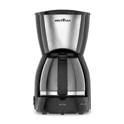 CAFETEIRA ELETRICA BRITANIA BCF19A 18 XICARAS JARRA DE VIDRO 550W PRETO/INOX 220V
