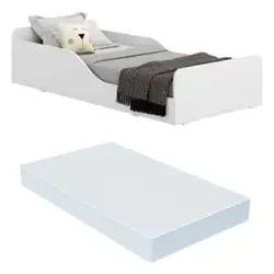 Cama Infantil Montessoriana com Colchão Incluso 70 x 150 cm 100% MDF Melissa Plus Multimóveis Branca