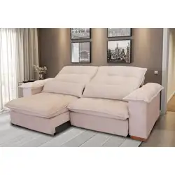 SOFA 4 LUGARES 2.40M RETRATIL/RECLINAVEL 3SS DOHA TEC BOUCLE D02 BEGE A109XL240XP113 JW