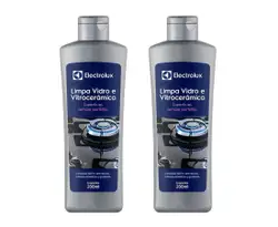 Kit Limpa Vidro e Vitrocerâmico de Indução Electrolux Remove Manchas e Gorduras 2 unidades