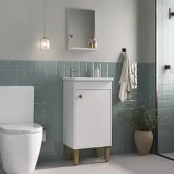 Gabinete de Banheiro com Pia e Espelheira 1 Porta Multimóveis CR10157 Branco Branco