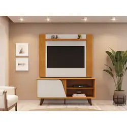 RACK + PAINEL COMBO 1.20M IRIS PARA TV ATE 50 CEDRO/BALI 38318.257 MDF/MDP A155XL120XP38 28,95KG DJ